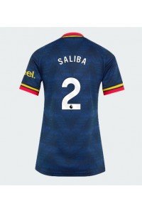Arsenal William Saliba #2 Jalkapallovaatteet Naisten Vieraspaita 2026-27 Lyhythihainen